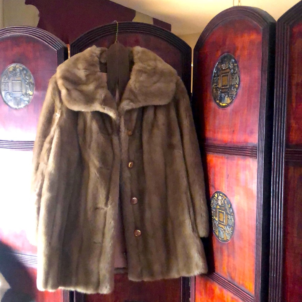 Vintage Tissavel faux fur coat